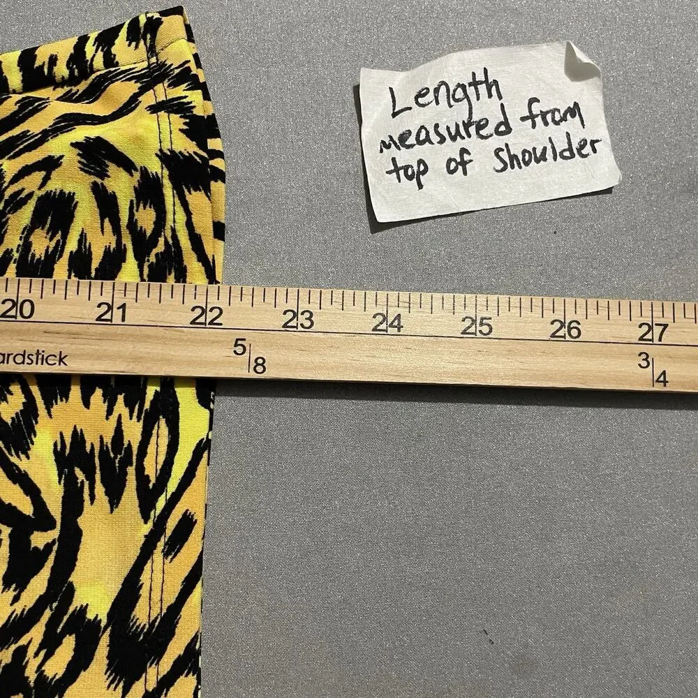Animal Print Top Size Small Leopard Cheetah Y2K Cutout Club Rave Indie Sleaze - Picture 9 of 9